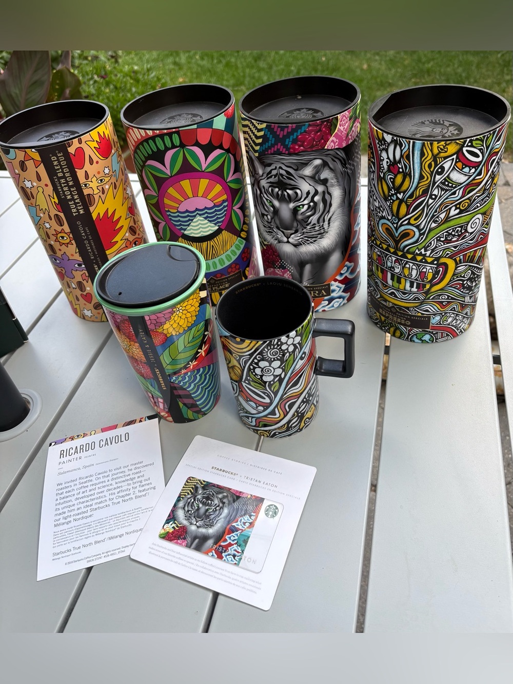 RARE Starbucks Colorful Artist Coffee Series Travel Tumbler & Mug & Canisters